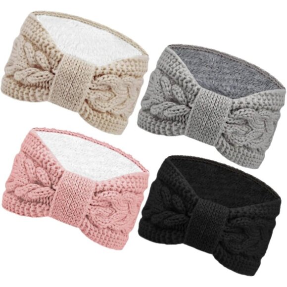 Winter Women Headbands Crochet Ear Warmer Turban Fabric One Size main image 4